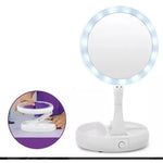 GlowMirror™ – Espejo de Maquillaje Plegable con Luz LED